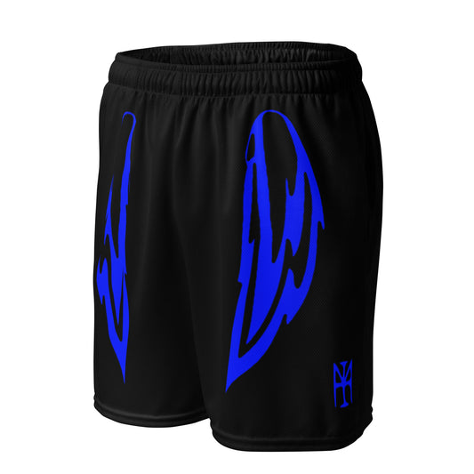 Wings Shorts - Black w/ Blue