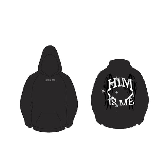 HIM IZ ME black sweatshirt “wings”